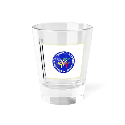 VII. Turn- und Sportfest IX. Spartakiade DDR 1983 Fahne (Germany) Shot Glass 1.5oz 1.5oz - Go Mug Yourself