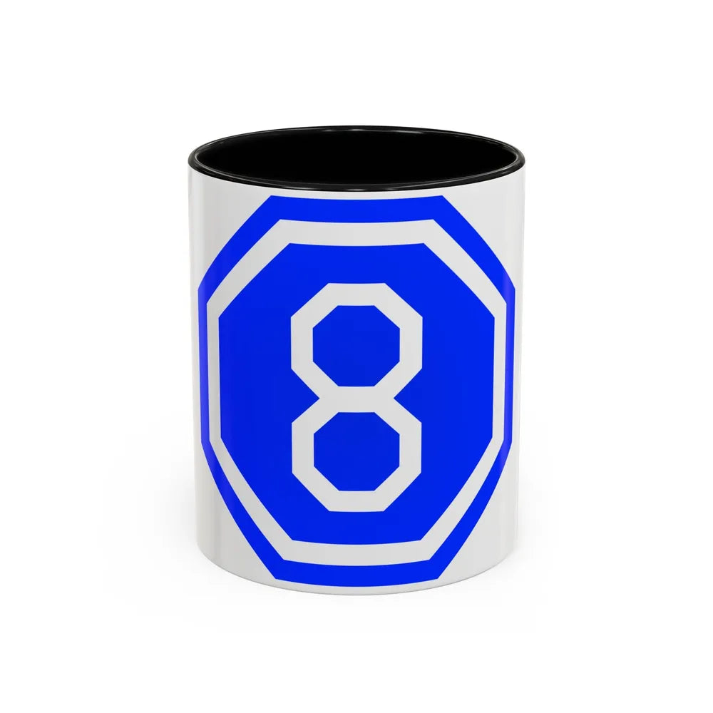 VIII Corps (U.S. Army) Accent Coffee Mug-11oz-Black-Go Mug Yourself