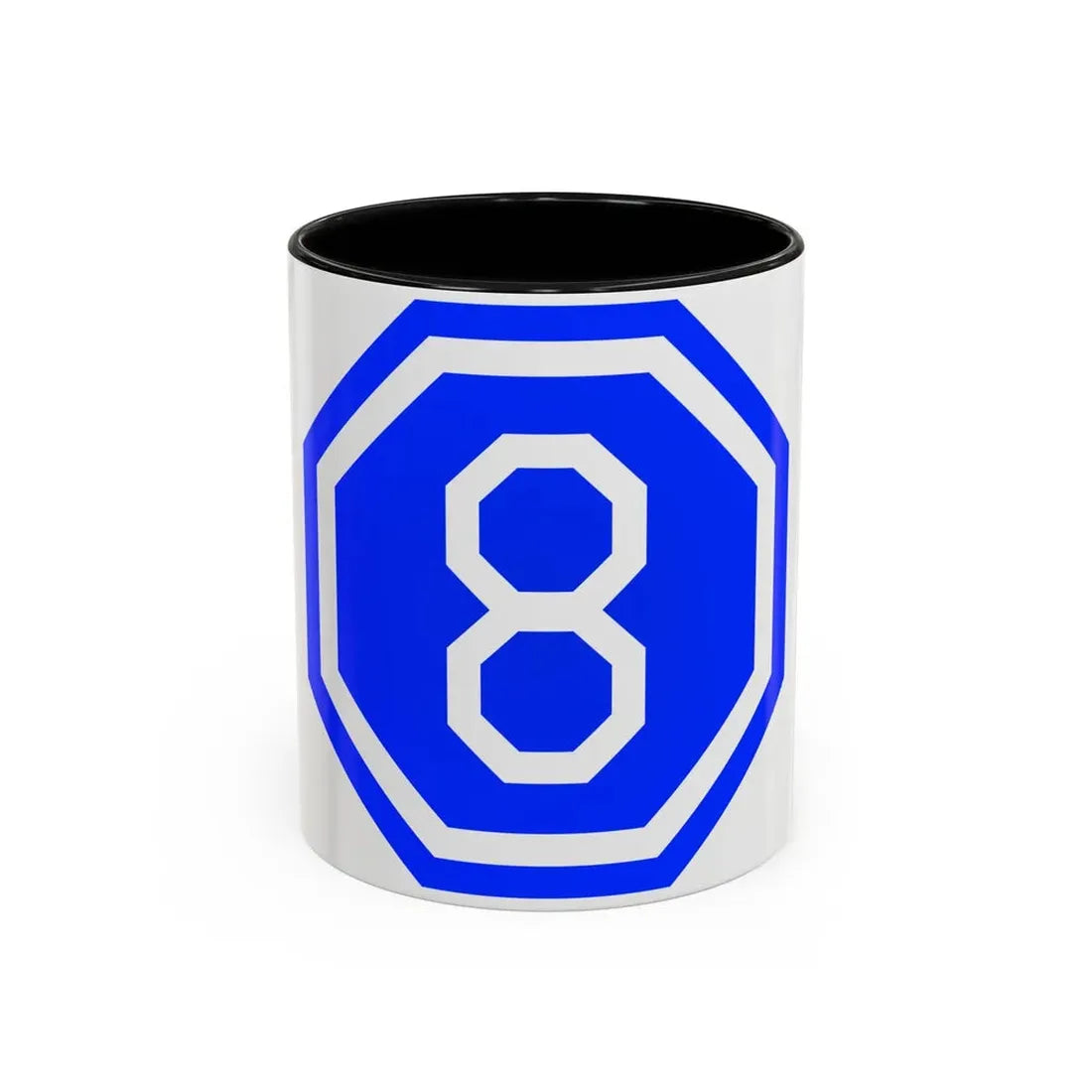 VIII Corps (U.S. Army) Accent Coffee Mug 11oz Black - Go Mug Yourself
