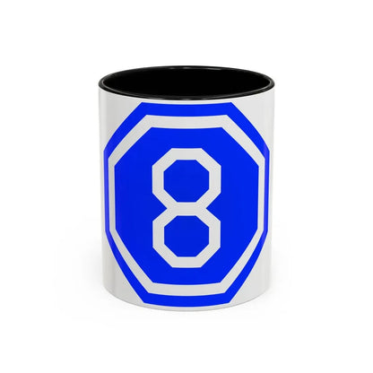 VIII Corps (U.S. Army) Accent Coffee Mug 11oz Black - Go Mug Yourself