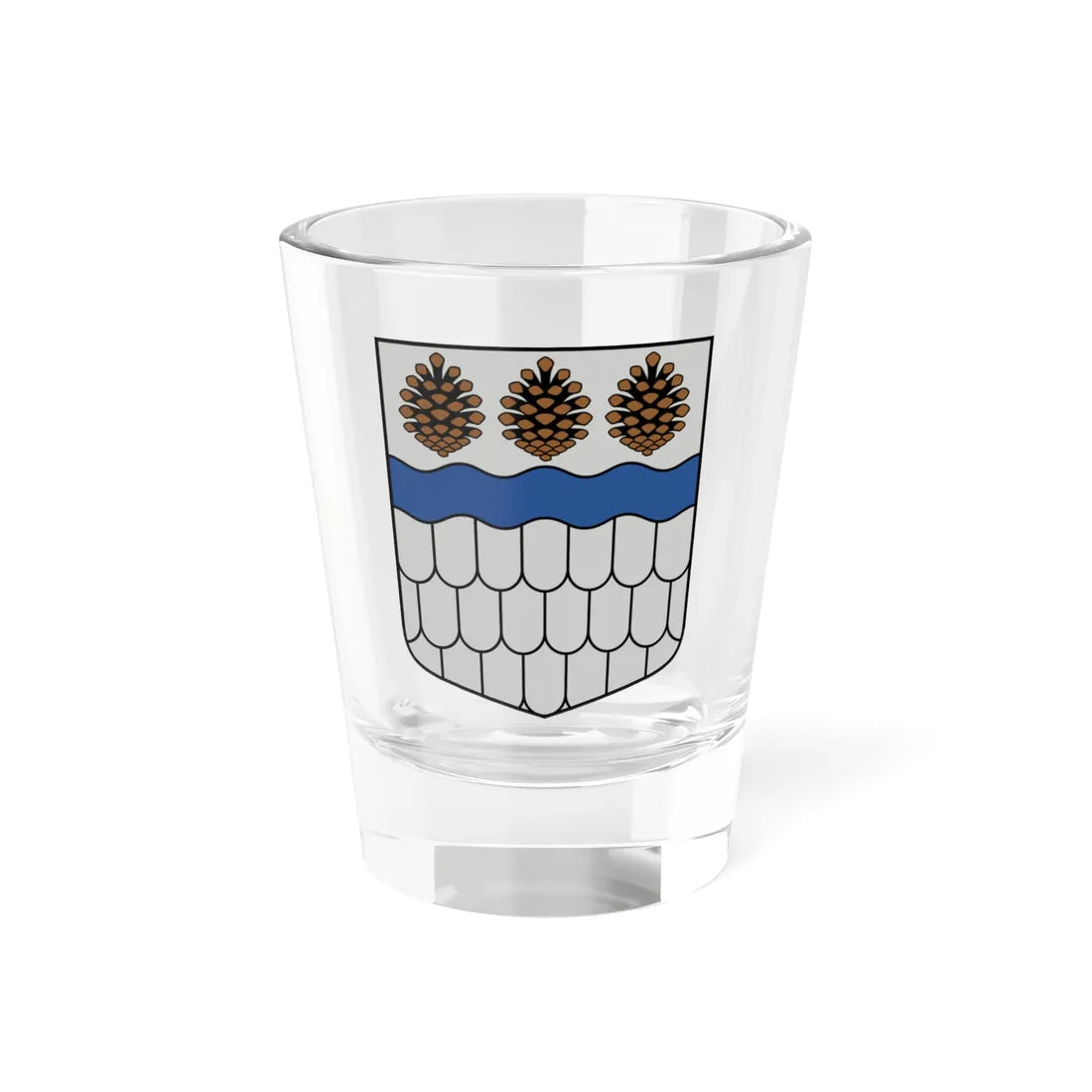 Vijciema pagasta ģerbonis (Latvia) (Coat of Arms) Shot Glass 1.5oz 1.5oz - Go Mug Yourself