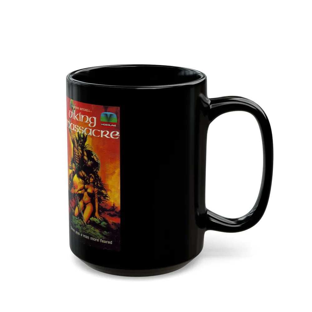 VIKING MASSACRE (VHS COVER) - Black Coffee Mug-Go Mug Yourself