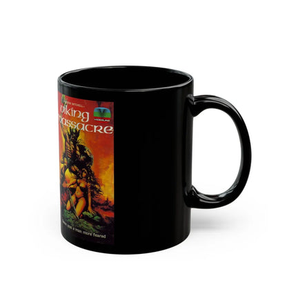 VIKING MASSACRE (VHS COVER) - Black Coffee Mug-Go Mug Yourself