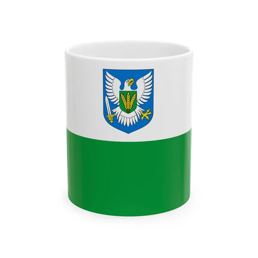 Viljandimaa lipp (Estonia) White Coffee Mug 11oz - Go Mug Yourself