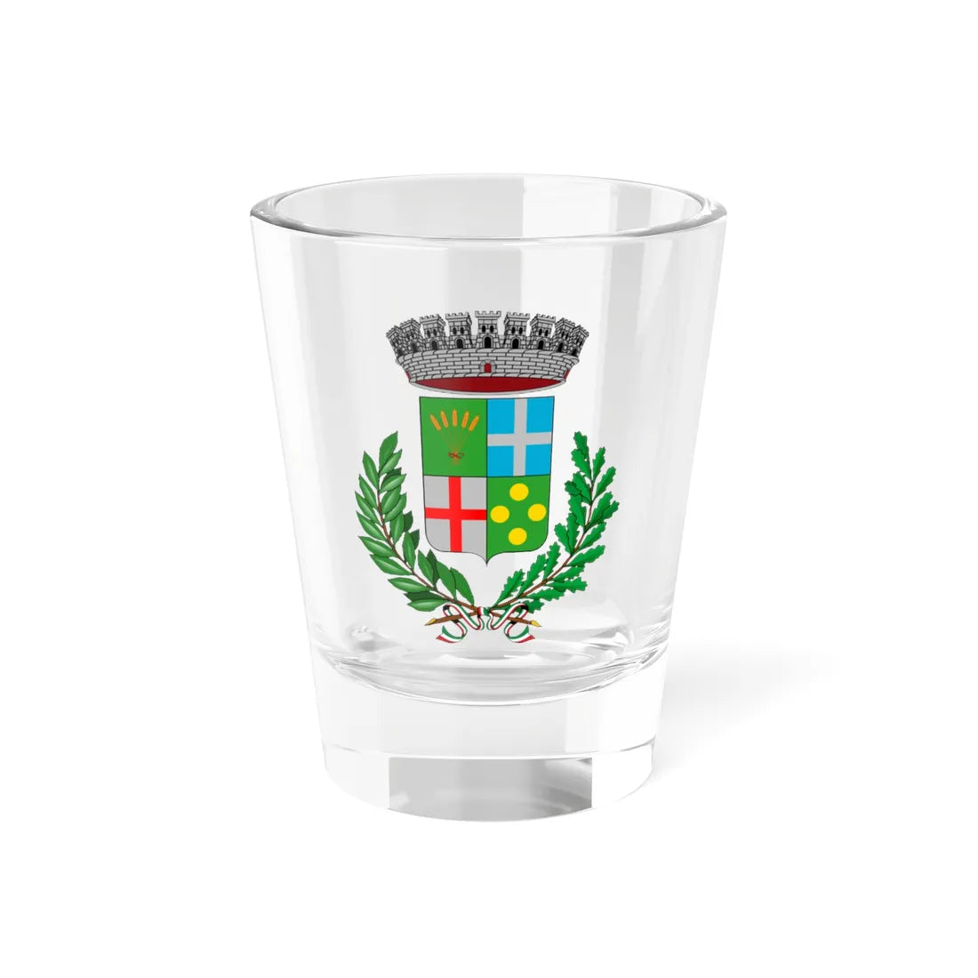 Villa Del Conte-Stemma (Italy) (Coat of Arms) Shot Glass 1.5oz 1.5oz - Go Mug Yourself