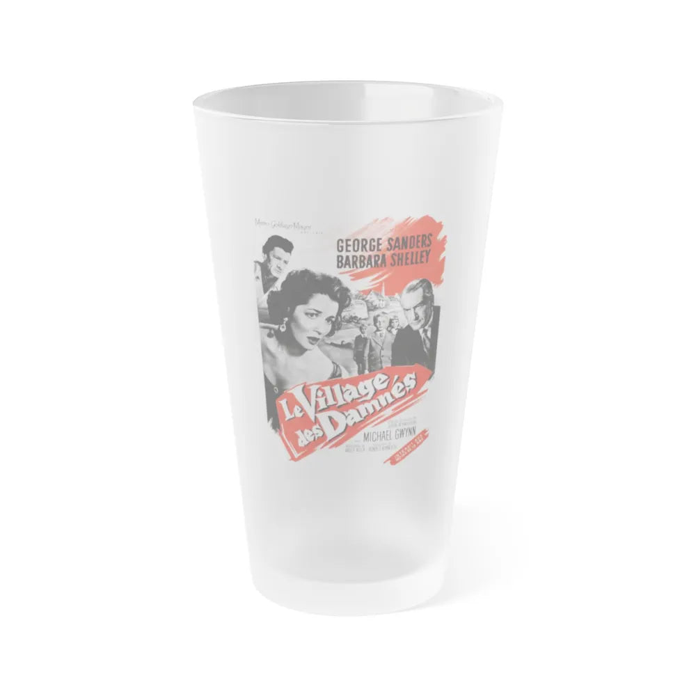 VILLAGE OF THE DAMNED (3) 1960 Movie Poster - Frosted Pint Glass 16oz-16oz-Frosted-Go Mug Yourself