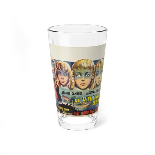 VILLAGE OF THE DAMNED (BELGIAN) 1960 Movie Poster - Pint Glass 16oz 16oz - Go Mug Yourself