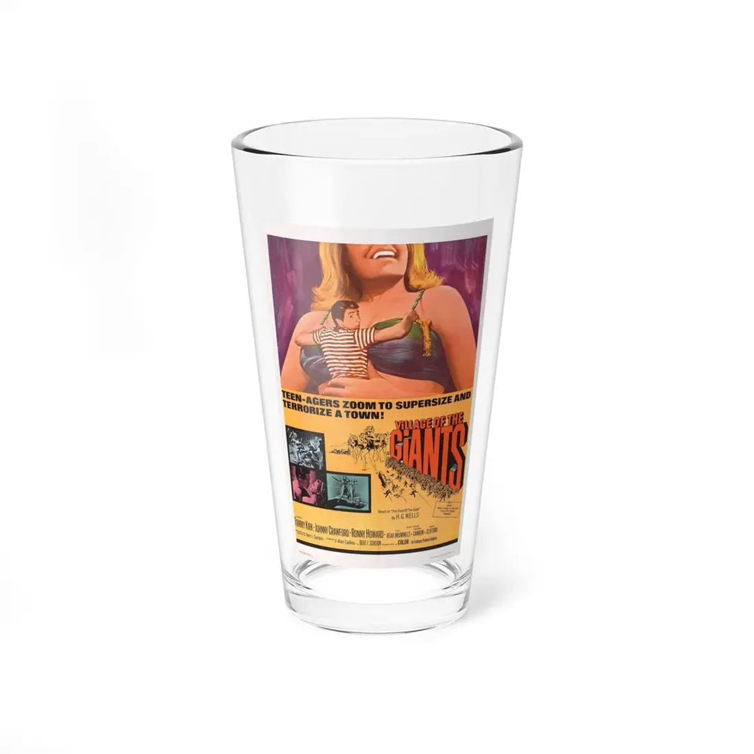 VILLAGE OF THE GIANTS 1965 Movie Poster - Pint Glass 16oz 16oz - Go Mug Yourself