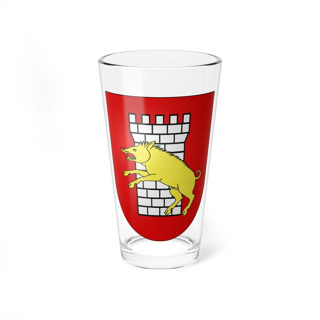Villarepos-coat of arms (Switzerland) (Coat of Arms) Pint Glass 16oz 16oz - Go Mug Yourself