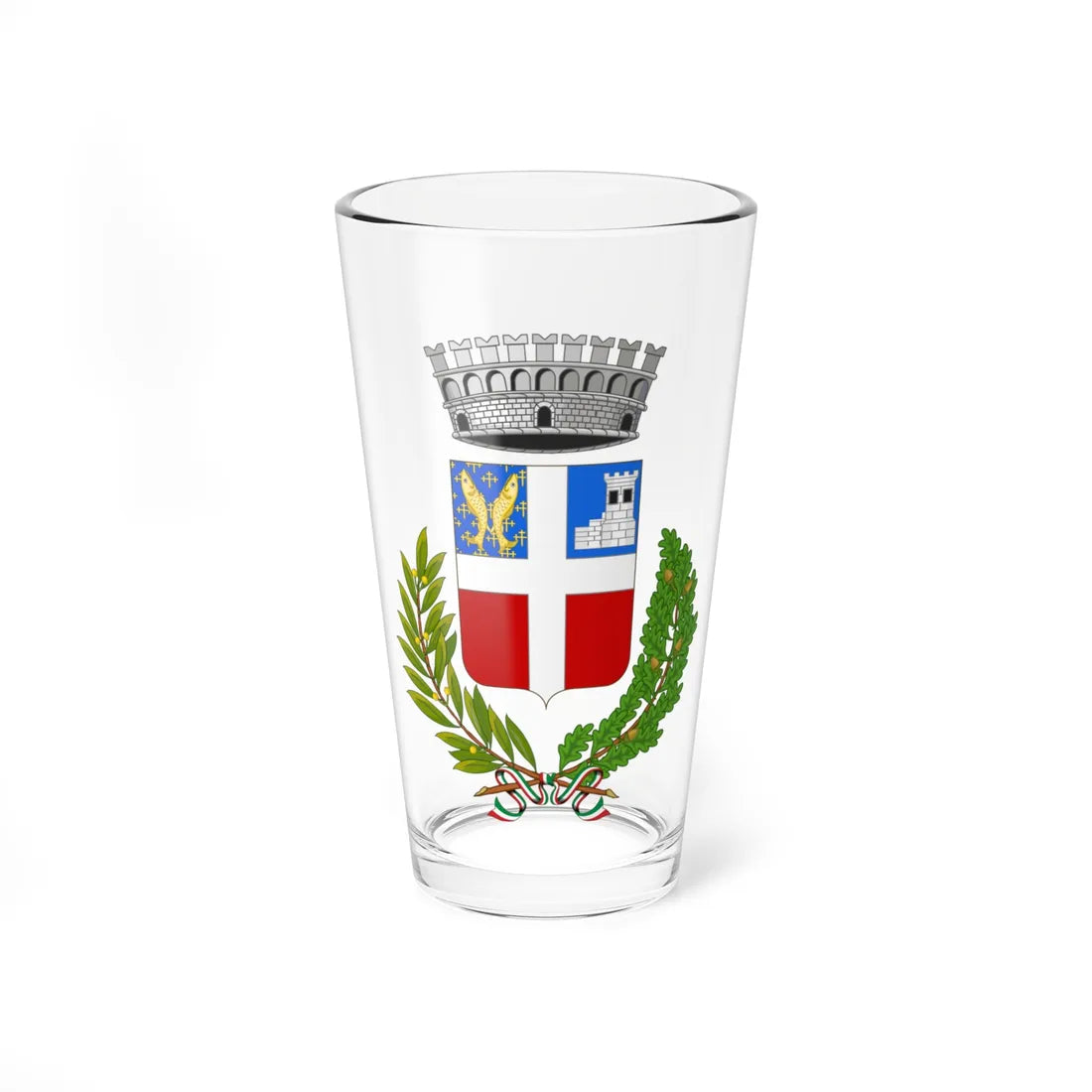 Villeneuve-Stemma (Italy) (Coat of Arms) Pint Glass 16oz 16oz - Go Mug Yourself