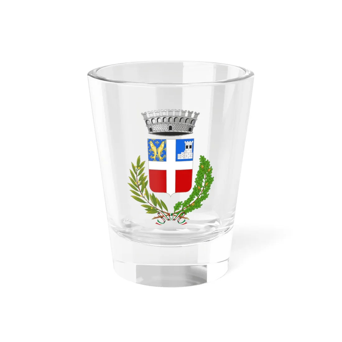Villeneuve-Stemma (Italy) (Coat of Arms) Shot Glass 1.5oz 1.5oz - Go Mug Yourself