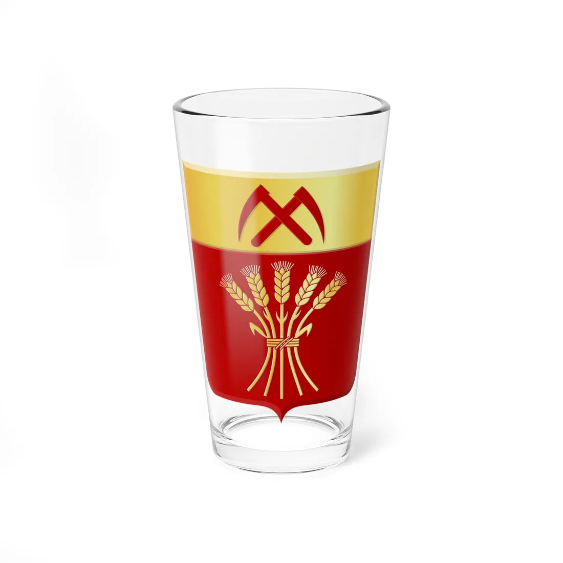 Villers-le-Bouillet wapen (Belgium) (Coat of Arms) Pint Glass 16oz 16oz - Go Mug Yourself