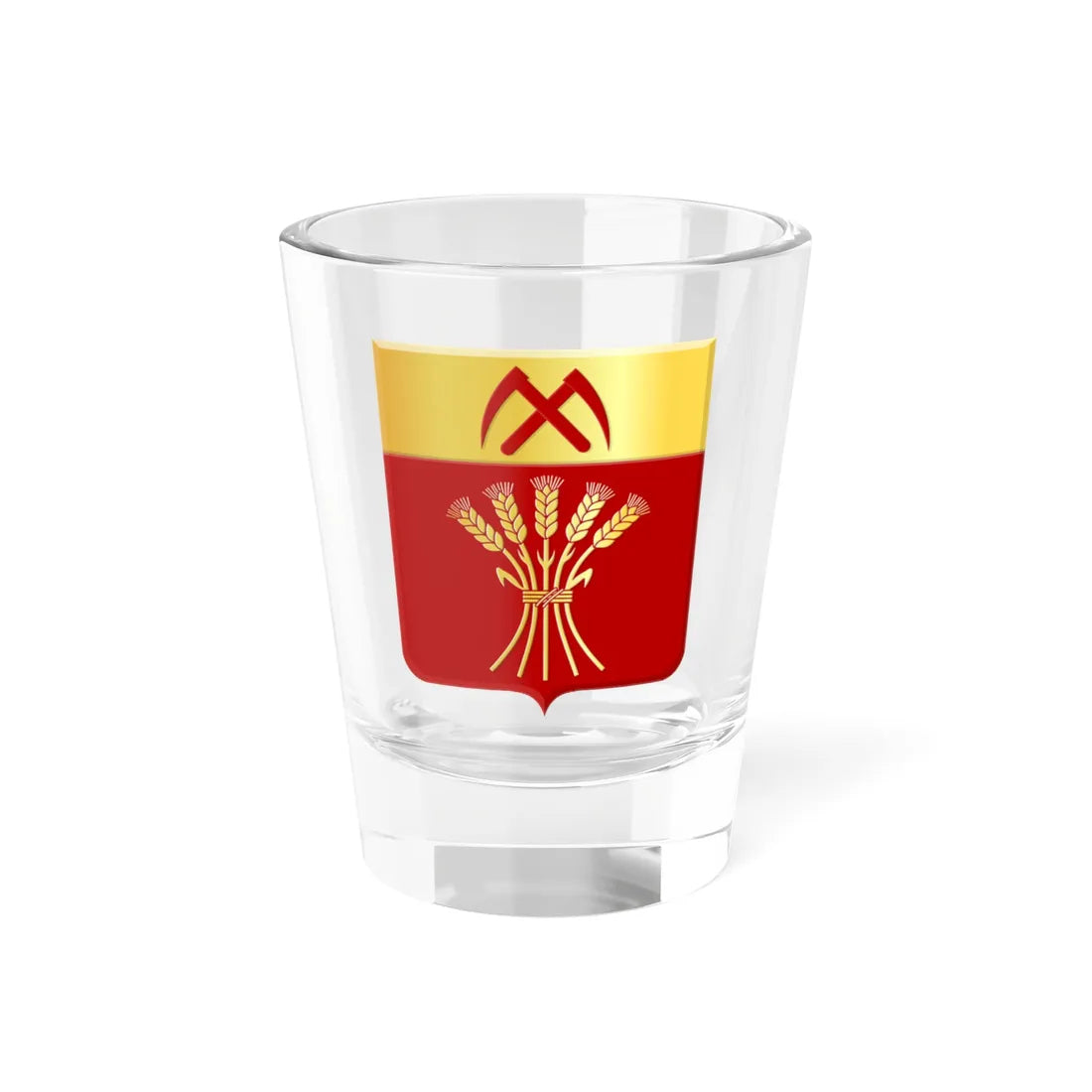 Villers-le-Bouillet wapen (Belgium) (Coat of Arms) Shot Glass 1.5oz 1.5oz - Go Mug Yourself