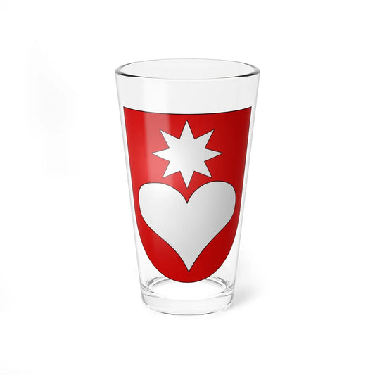 Villiers-coat of arms (Switzerland) (Coat of Arms) Pint Glass 16oz 16oz - Go Mug Yourself