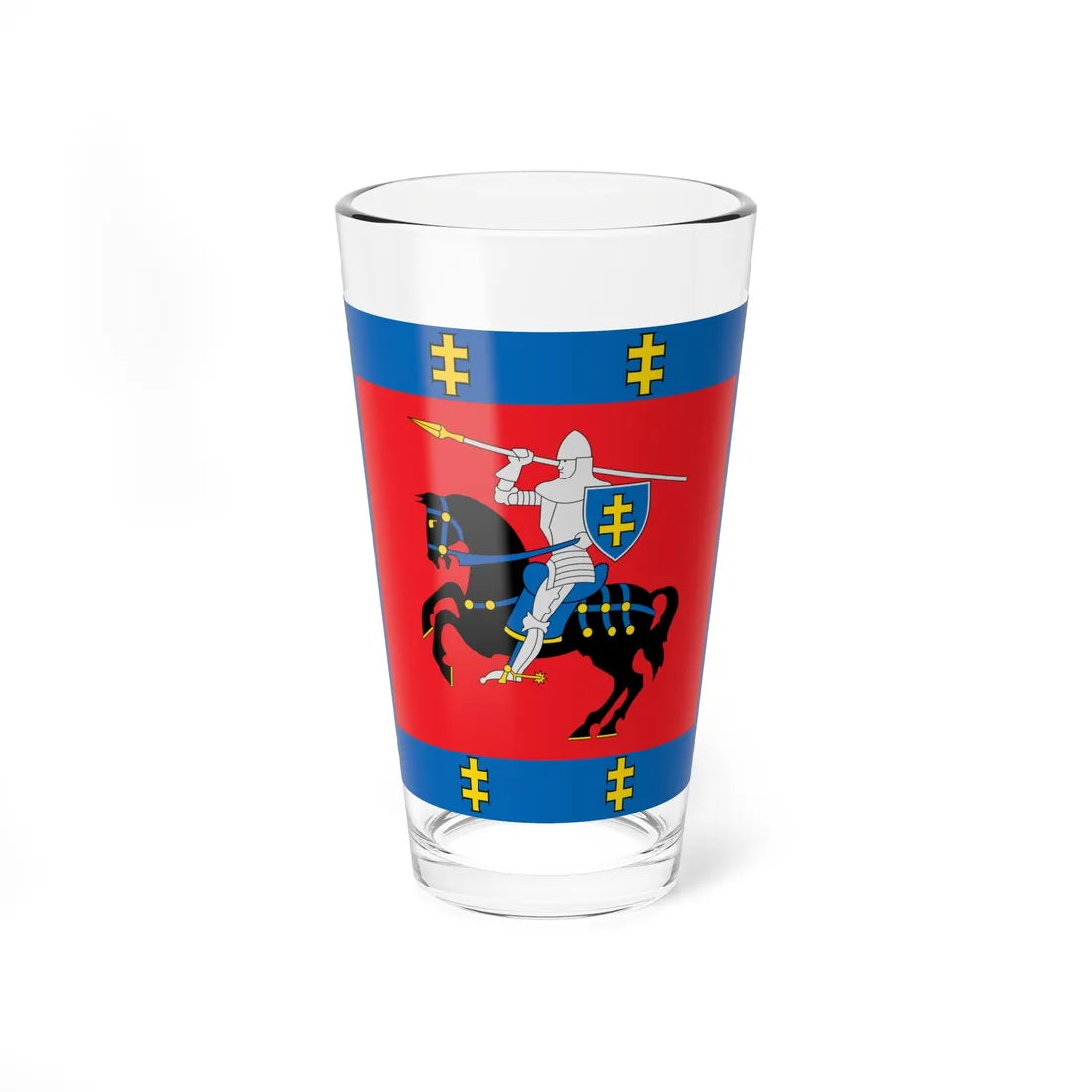 Vilnius County flag (Lithuania) Pint Glass 16oz 16oz - Go Mug Yourself