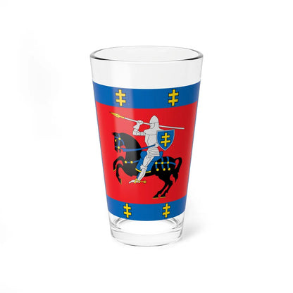 Vilnius County flag (Lithuania) Pint Glass 16oz 16oz - Go Mug Yourself