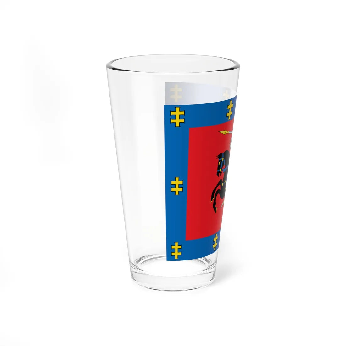 Vilnius County flag (Lithuania) Pint Glass 16oz - Go Mug Yourself