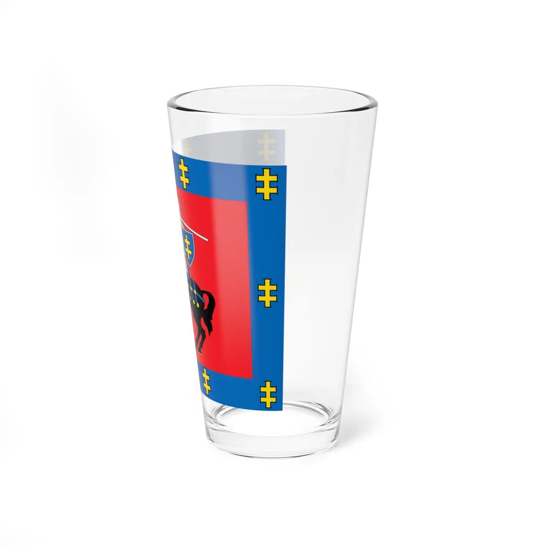 Vilnius County flag (Lithuania) Pint Glass 16oz - Go Mug Yourself