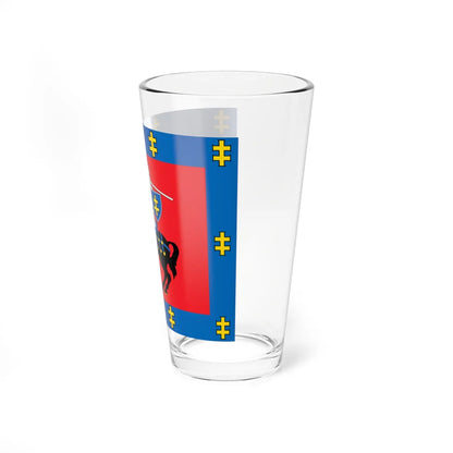 Vilnius County flag (Lithuania) Pint Glass 16oz - Go Mug Yourself