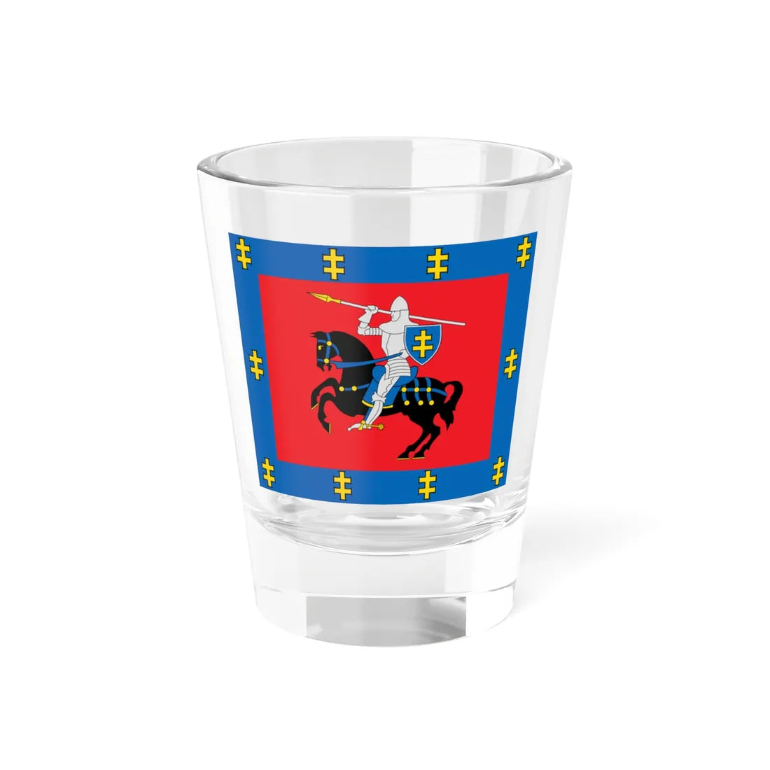 Vilnius County flag (Lithuania) Shot Glass 1.5oz 1.5oz - Go Mug Yourself