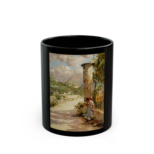Vincenzo Irolli (1860-1942) A Quiet Read - Black Coffee Mug-11oz-Go Mug Yourself