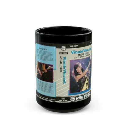 VINNIE VINCENT METAL TECH STYLE SPEED AND PHRASING (VHS COVER) - Black Coffee Mug 15oz - Go Mug Yourself
