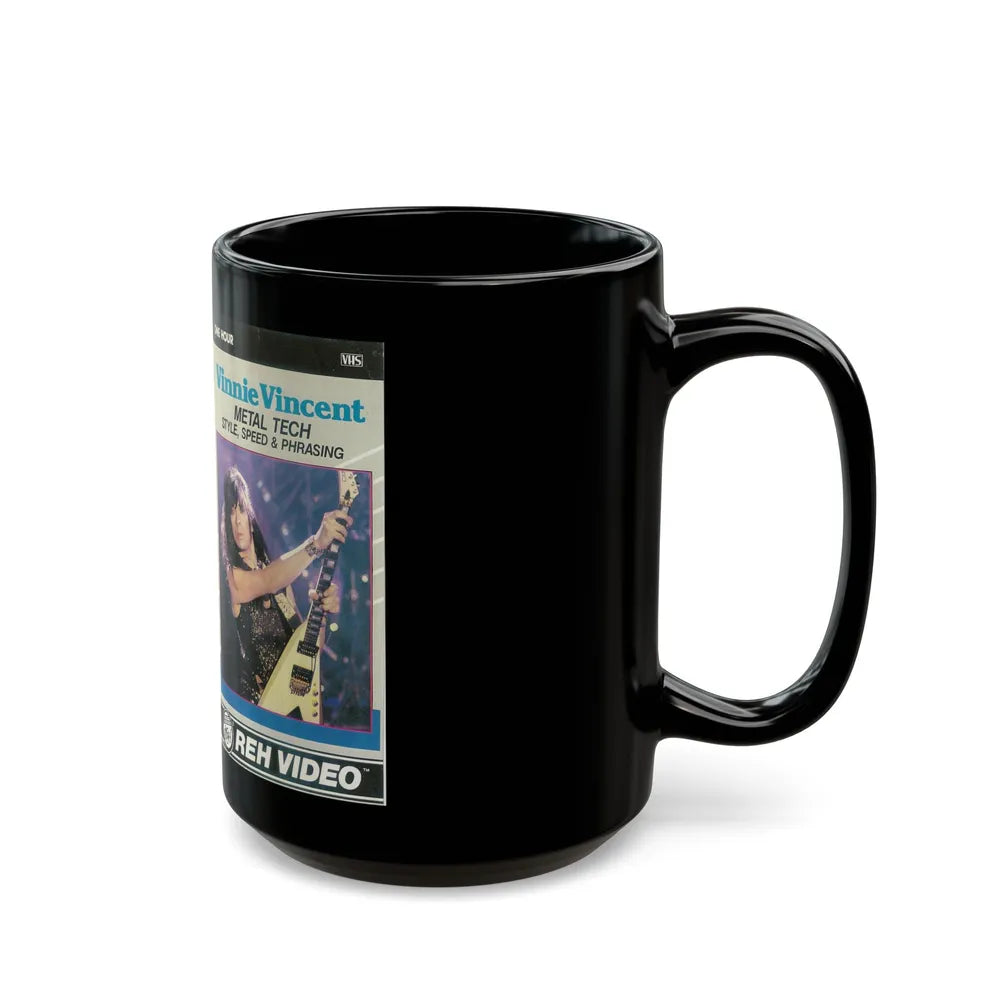 VINNIE VINCENT METAL TECH STYLE SPEED AND PHRASING (VHS COVER) - Black Coffee Mug-Go Mug Yourself