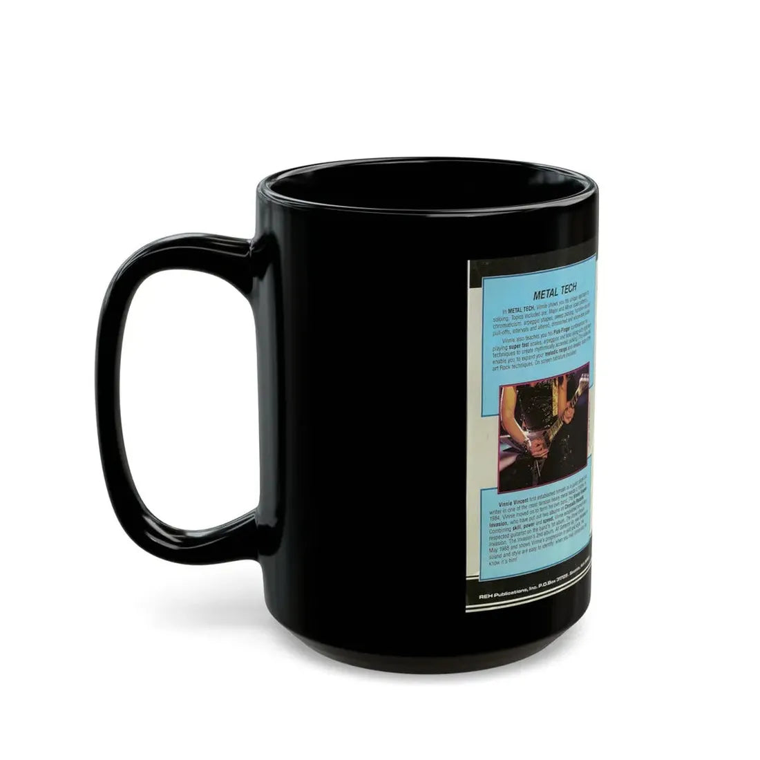 VINNIE VINCENT METAL TECH STYLE SPEED AND PHRASING (VHS COVER) - Black Coffee Mug - Go Mug Yourself