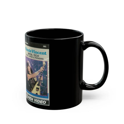 VINNIE VINCENT METAL TECH STYLE SPEED AND PHRASING (VHS COVER) - Black Coffee Mug-Go Mug Yourself