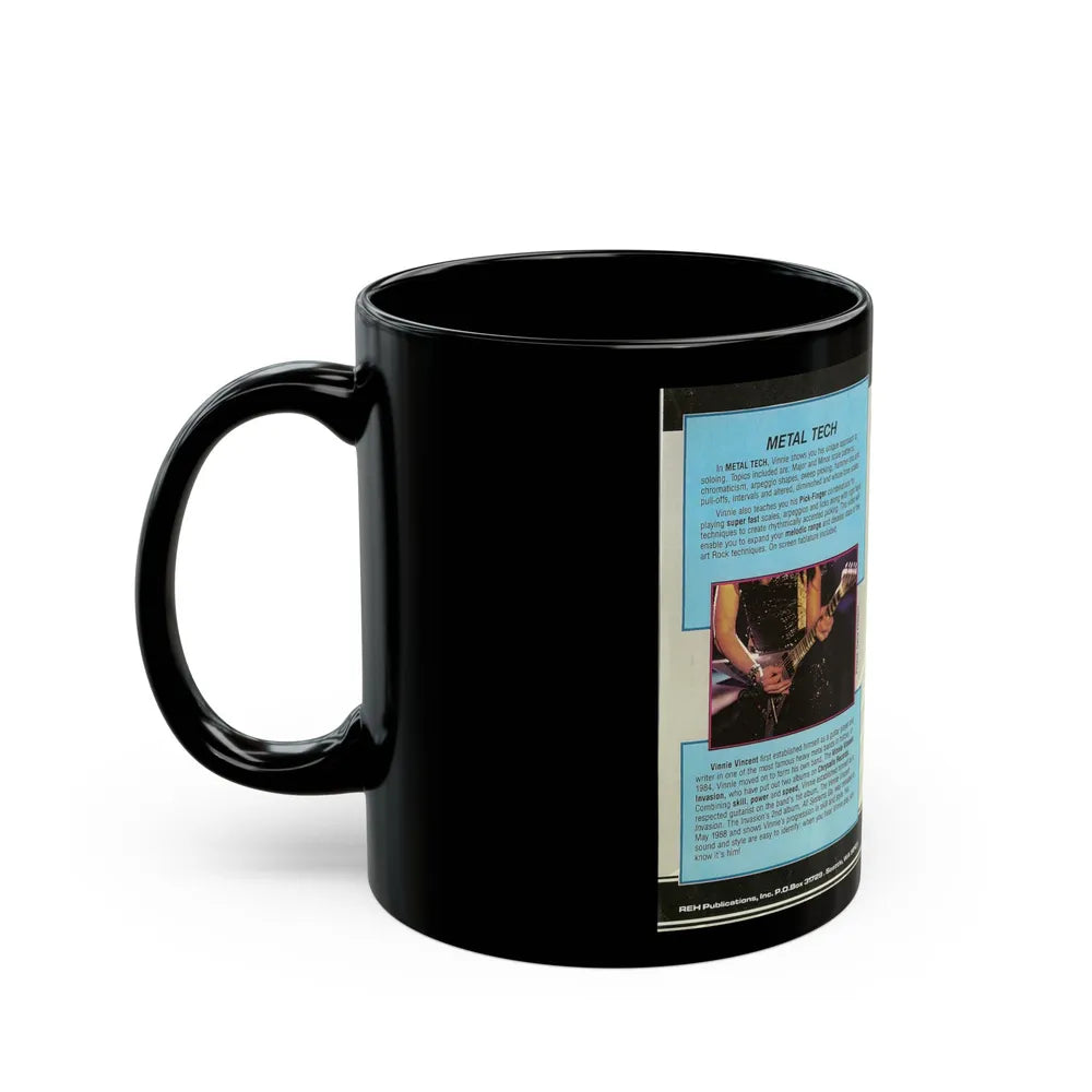 VINNIE VINCENT METAL TECH STYLE SPEED AND PHRASING (VHS COVER) - Black Coffee Mug-Go Mug Yourself