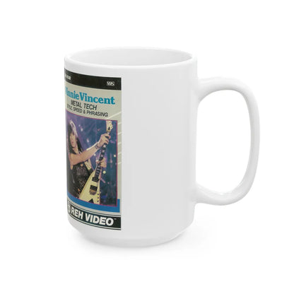 VINNIE VINCENT METAL TECH STYLE SPEED AND PHRASING (VHS COVER) - White Coffee Mug-Go Mug Yourself