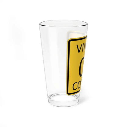 Vinton County OH template (Ohio) (Road Sign) Pint Glass 16oz - Go Mug Yourself