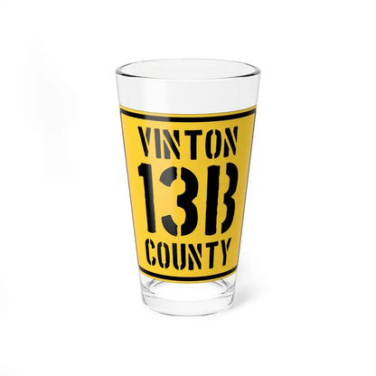 Vinton County Route 13B OH (Ohio) (Road Sign) Pint Glass 16oz 16oz - Go Mug Yourself