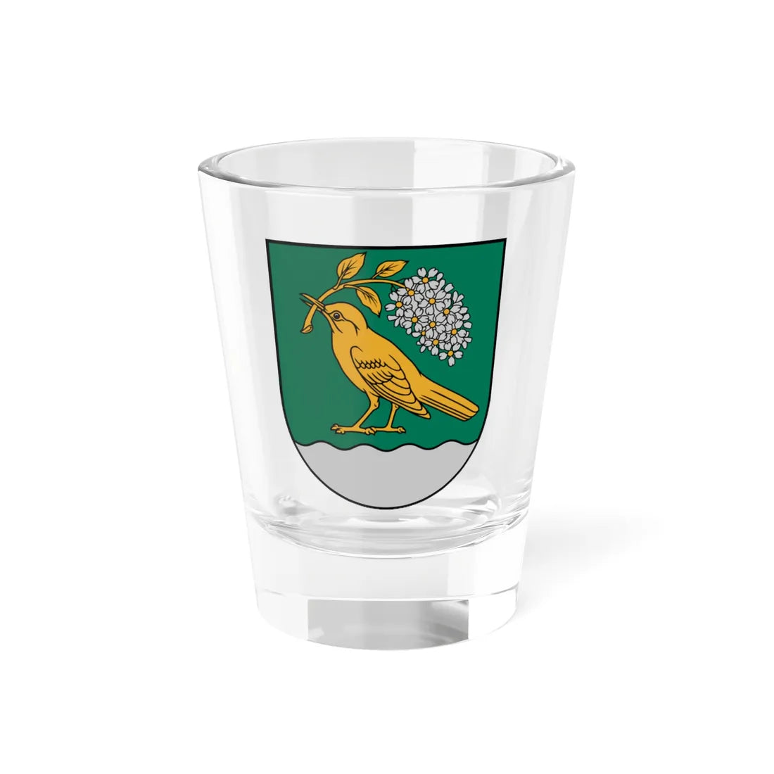 Viļānu novads COA (Latvia) (Coat of Arms) Shot Glass 1.5oz 1.5oz - Go Mug Yourself
