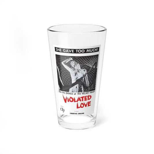VIOLATED LOVE 1963 Movie Poster - Pint Glass 16oz 16oz - Go Mug Yourself