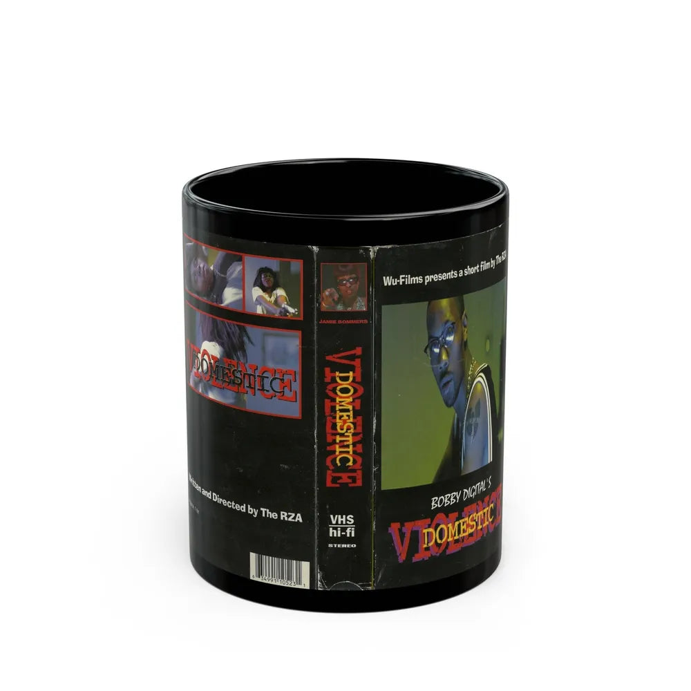 VIOLENCE DOMESTIC (VHS COVER) - Black Coffee Mug-11oz-Go Mug Yourself