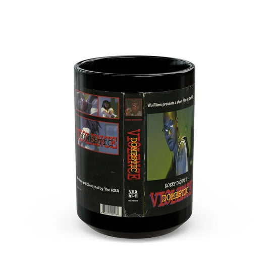 VIOLENCE DOMESTIC (VHS COVER) - Black Coffee Mug 15oz - Go Mug Yourself
