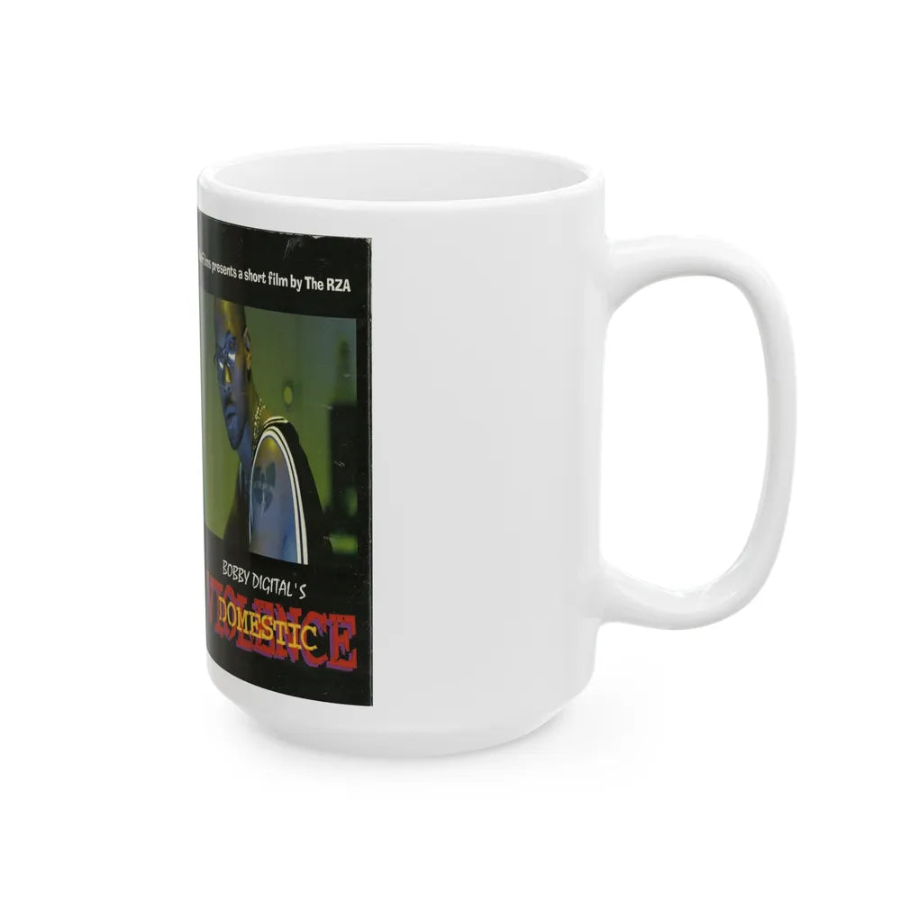 VIOLENCE DOMESTIC (VHS COVER) - White Coffee Mug-Go Mug Yourself