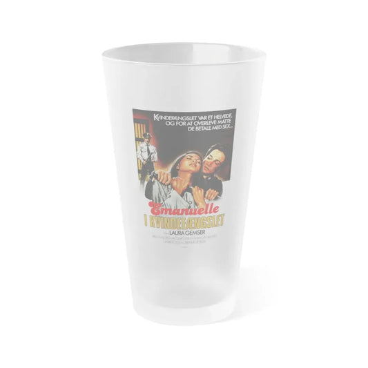 VIOLENCE IN A WOMEN'S PRISON (DANISH) 1982 Movie Poster - Frosted Pint Glass 16oz 16oz Frosted - Go Mug Yourself