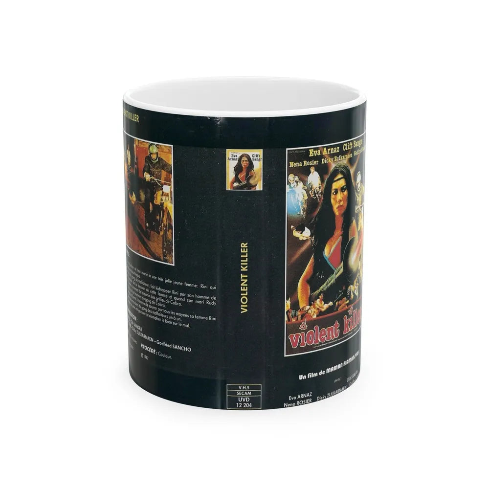 VIOLENT KILLER (VHS COVER) - White Coffee Mug-11oz-Go Mug Yourself