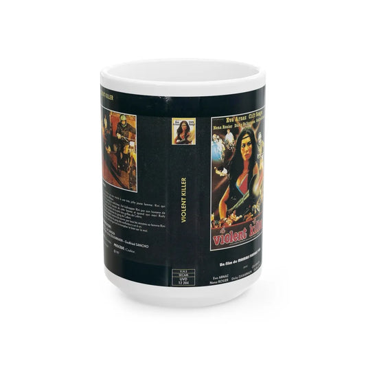 VIOLENT KILLER (VHS COVER) - White Coffee Mug-15oz-Go Mug Yourself