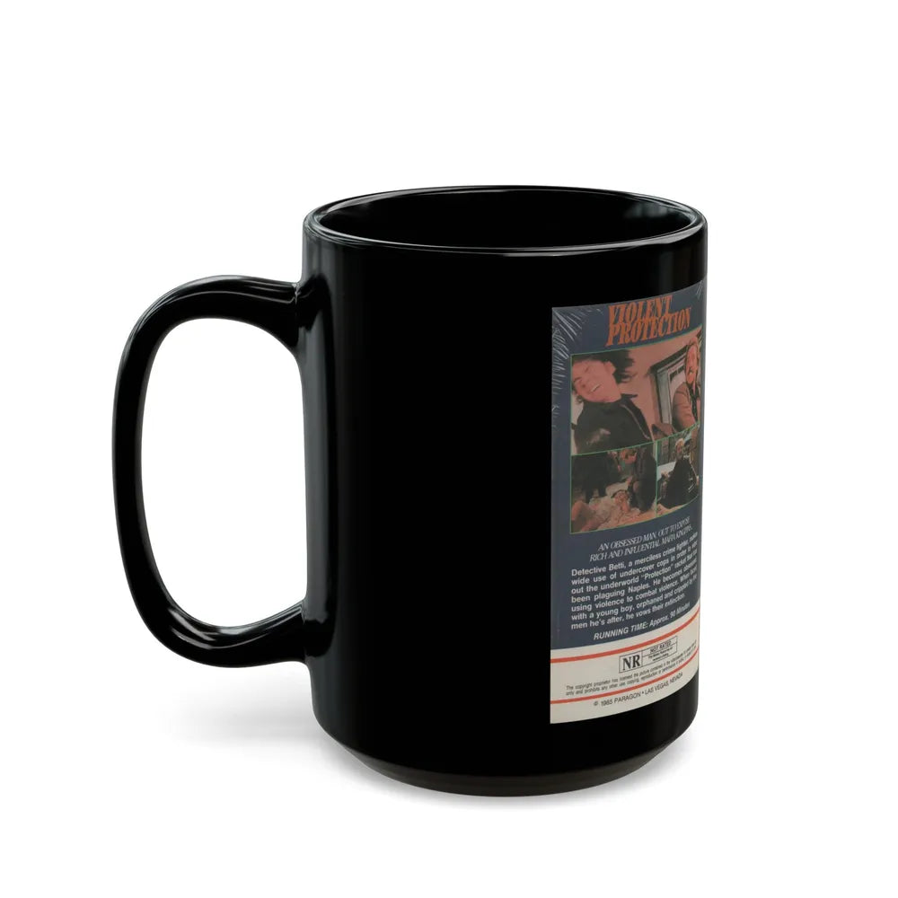 VIOLENT PROTECTION (VHS COVER) - Black Coffee Mug-Go Mug Yourself