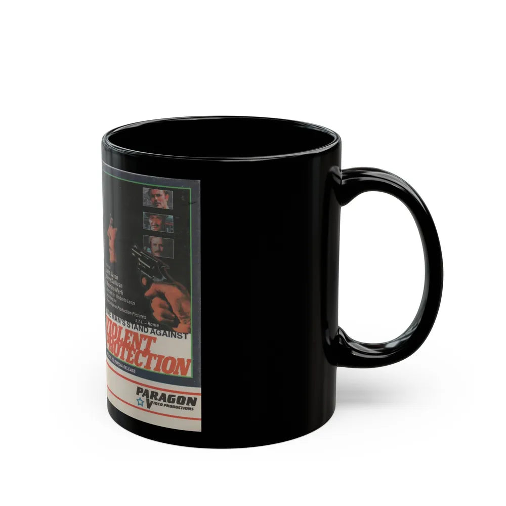 VIOLENT PROTECTION (VHS COVER) - Black Coffee Mug-Go Mug Yourself