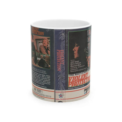 VIOLENT PROTECTION (VHS COVER) - White Coffee Mug-11oz-Go Mug Yourself