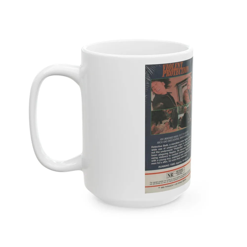 VIOLENT PROTECTION (VHS COVER) - White Coffee Mug-Go Mug Yourself