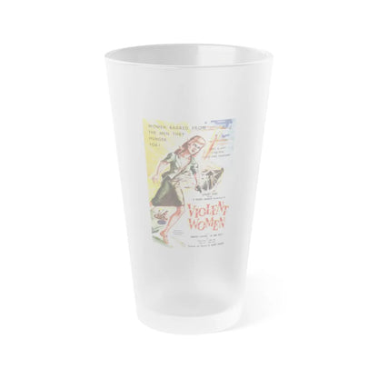 VIOLENT WOMEN 1959 Movie Poster - Frosted Pint Glass 16oz-16oz-Frosted-Go Mug Yourself