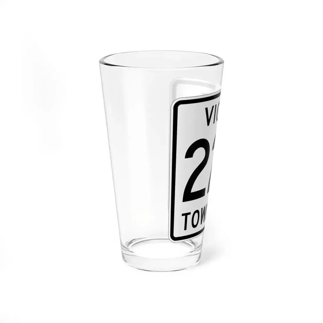 Violet Township Route 227 Fairfield County Ohio (Ohio) (Road Sign) Pint Glass 16oz - Go Mug Yourself