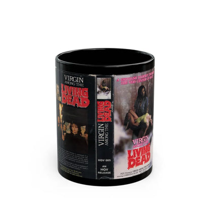 VIRGIN AMONG THE LIVING DEAD (VHS COVER) - Black Coffee Mug-11oz-Go Mug Yourself