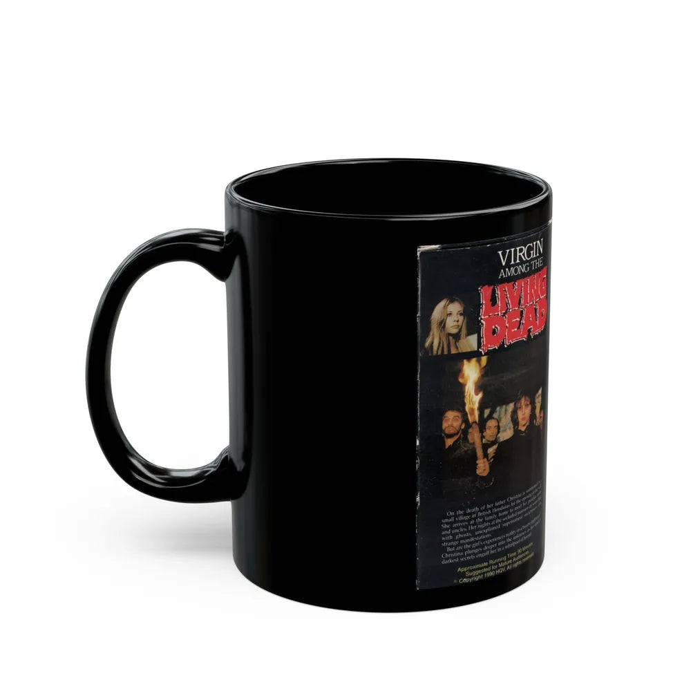 VIRGIN AMONG THE LIVING DEAD (VHS COVER) - Black Coffee Mug-Go Mug Yourself