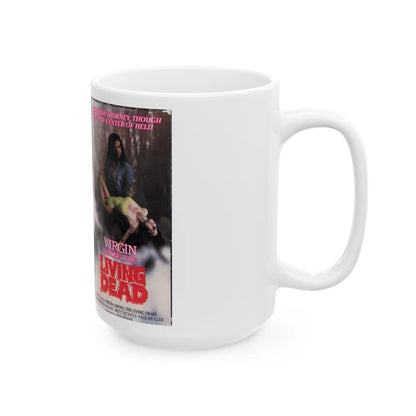 VIRGIN AMONG THE LIVING DEAD (VHS COVER) - White Coffee Mug-Go Mug Yourself